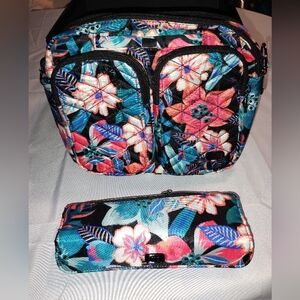 Lug Navigator Crossbody bag and Choo Choo XL pill box in Resort Tropics